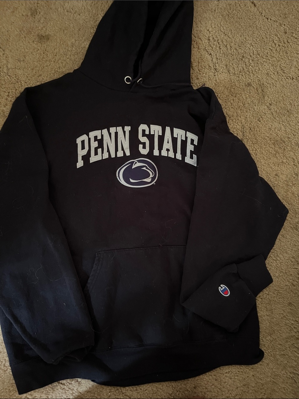 Champion Black Penn State Hoodie with Logo
